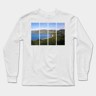 Wonderful landscapes in Norway. Nord-Norge. Beautiful scenery of Lebesby coastline in the Troms og Finnmark. Sunny day. Long Sleeve T-Shirt